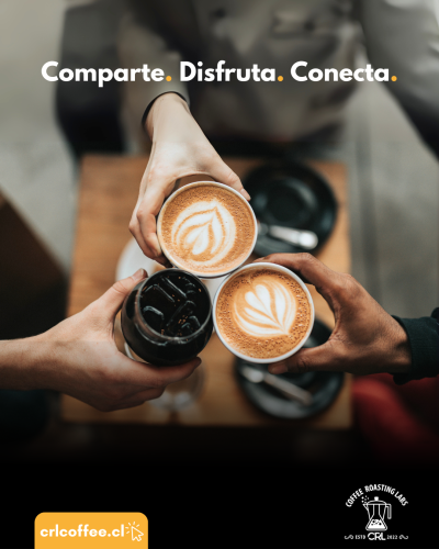 Publicación Instagram 'Comparte, Disfruta, Conecta' — CRL Coffee