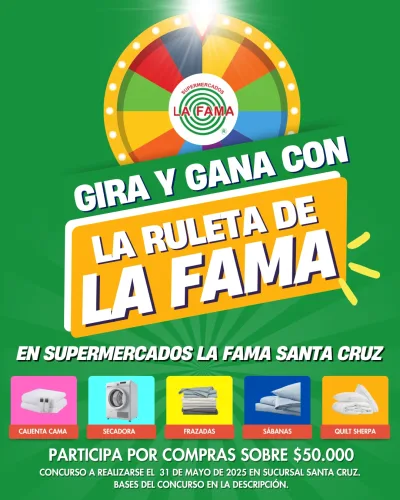 Publicación Instagram concurso 'La Ruleta de La Fama' — Supermercados La Fama