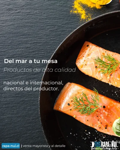 Publicación Instagram salmón premium 'Del mar a tu mesa' — Rapa-Nui Productos Congelados