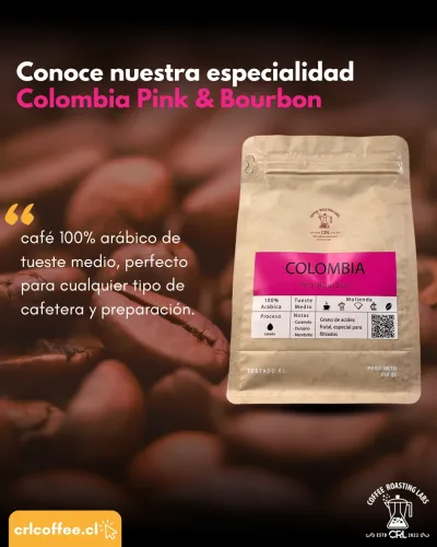 Publicación Instagram café de especialidad Colombia Pink & Bourbon — CRL Coffee